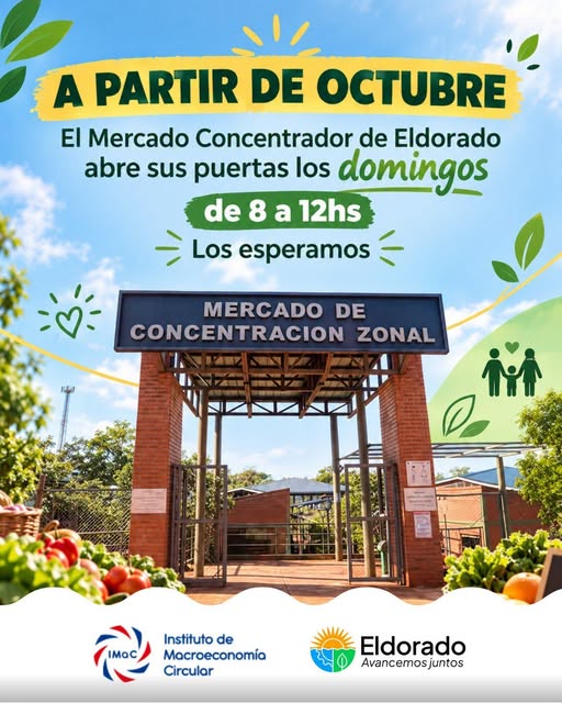 El Mercado Concentrador de Eldorado suma los domingos a su cronograma 2